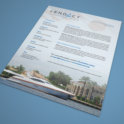 Simple flyer design for Lendacy