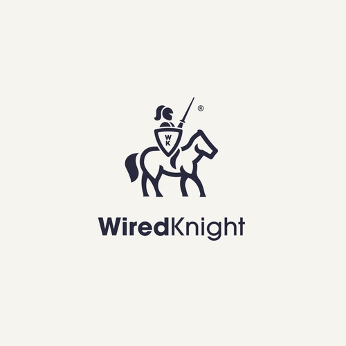 knight on a horse logo