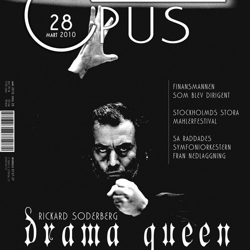 Magazine ad design with the title 'OPUS needs a new magazine cover template'