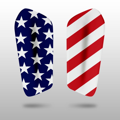 Football design with the title 'Soccer Shin Guard'