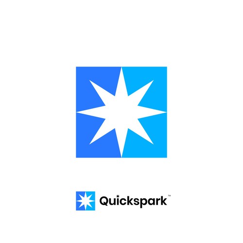 Spark logo with the title 'Logo Design Proposal for QUICKSPARK'
