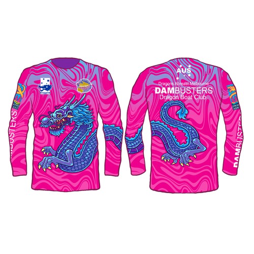 Sports design with the title 'Vibrant jersey design for Australian dragon boat team'