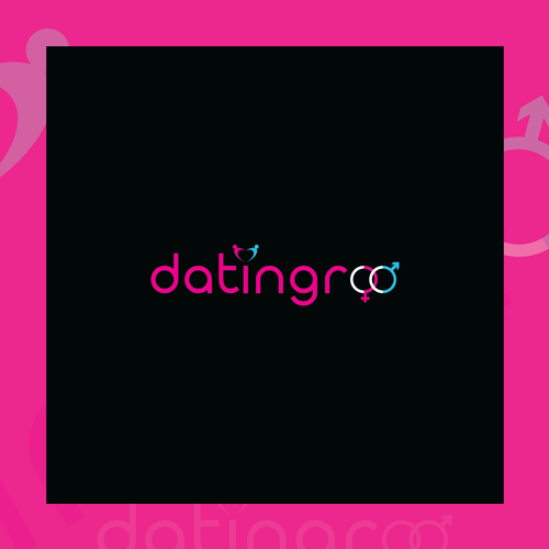 Dating app logo with the title 'Logo Concept For Dating App'