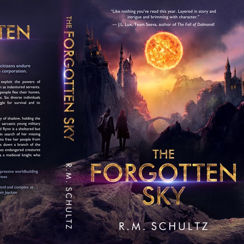 Adventure book cover with the title 'The Forgotten Sky'