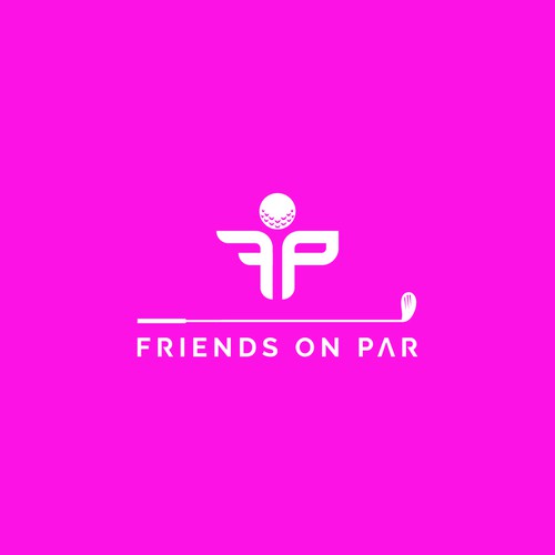Golf club logo with the title '"Friends on par" golf club logo.'