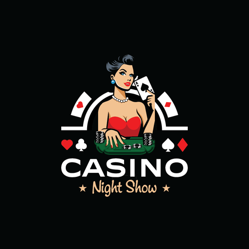 Gambling logo with the title 'Casino Night Show'
