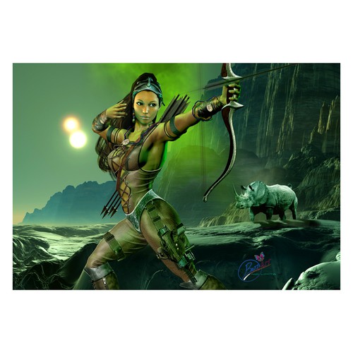 Warrior book cover with the title 'Promo image for book cover contest'