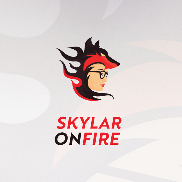 Twitch logo with the title 'Skylar on Fire Mascot'