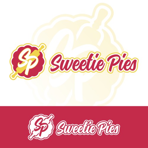Pastry logo with the title 'sweetie pies logo concept'