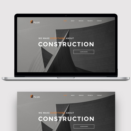 Minimalist website with the title 'Web Design Contest Finalist'