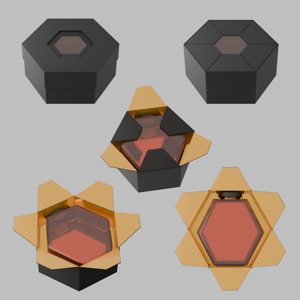 Original packaging with the title 'Honey Jar Box Design'