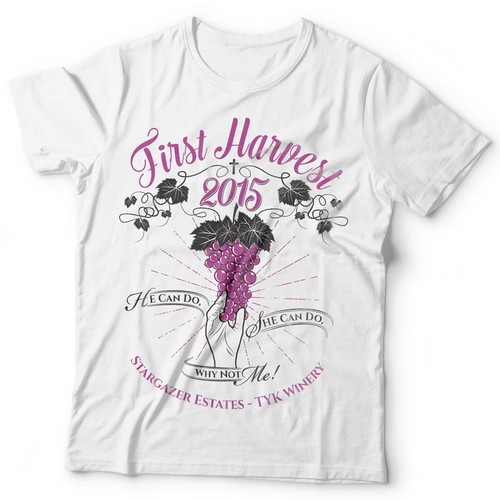 Agriculture t-shirt with the title 'Grapes Harvest'