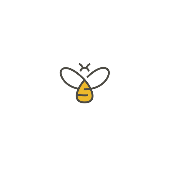 Bumblebee design with the title 'Honey bee logo'