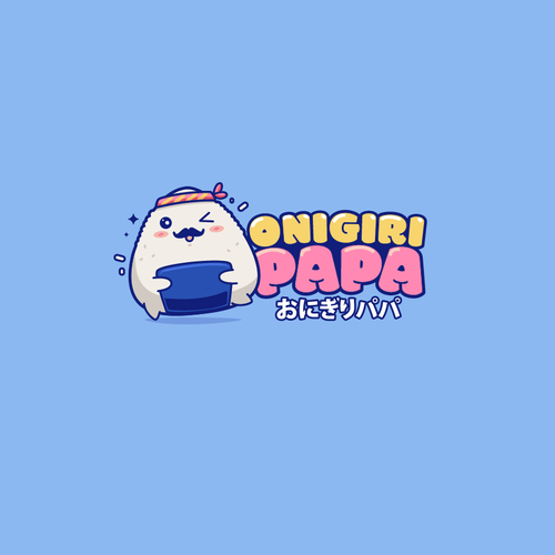 Sushi design with the title 'Onigiri Papa'