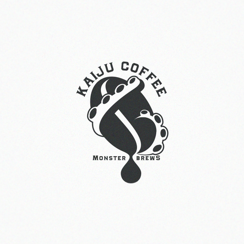 Monster logo with the title 'Coffee brand'