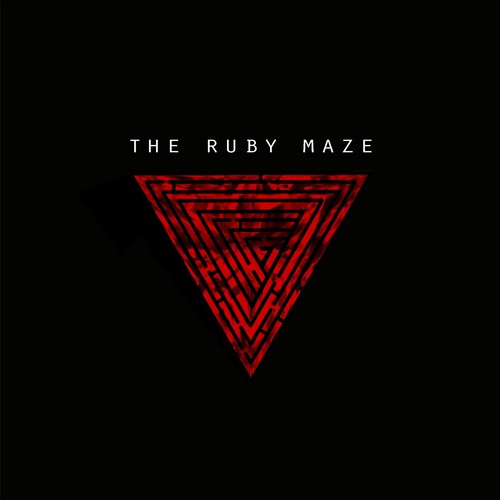 Minimal artwork with the title 'Album Cover  - The Ruby Maze'