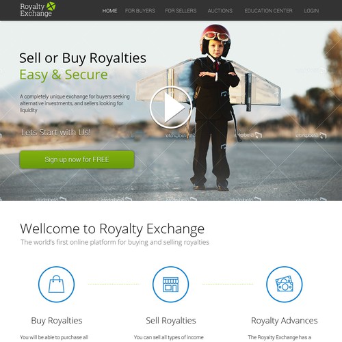 Clear website with the title 'Full Website Design Makeover for Hot New Startup!  '