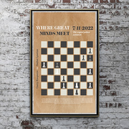 Chess design with the title 'Poster Design'