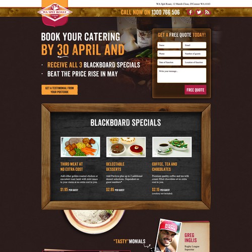 Catering design with the title 'Create a Scumptious Catering Design'