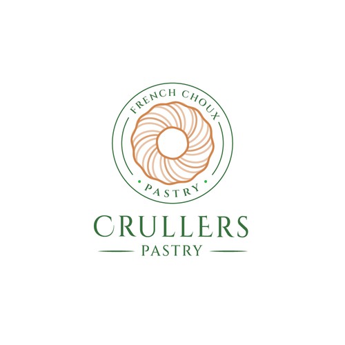 Pastry logo with the title 'French Choux Pastry Logo Design'