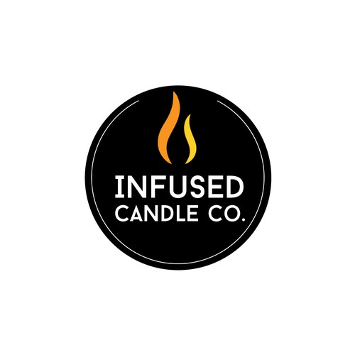 Candle logo with the title 'Infused Candle Co.'