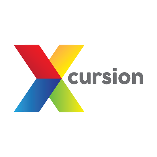 X logo with the title 'Simple Xcursion Logo Concept'