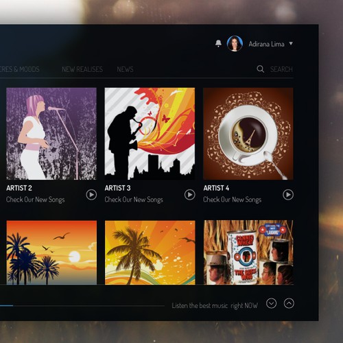 Browser design with the title 'Design an desktop software interface for Biosom - Hearing Guardian version 2'