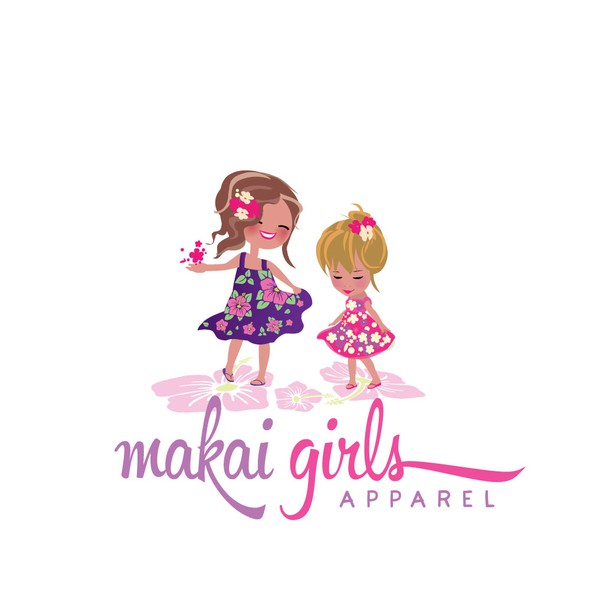 Aloha logo with the title 'Hawaaian Dresses for Girls Logo'
