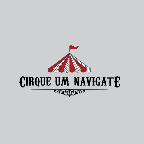 Circus logo with the title 'Cirque Um Navigate'