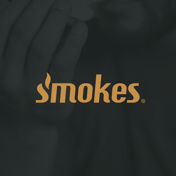Strong design with the title 'Bold Wordmark for "smokes", a company that sells cannabis and tobacco products directly to end customers'