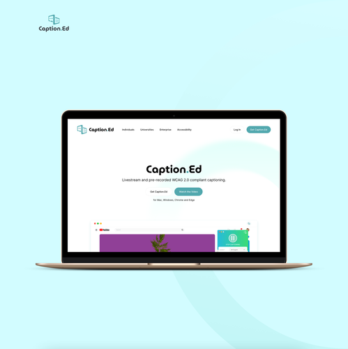 White website with the title 'Caption.Ed Contest'