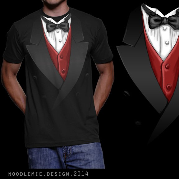 Tuxedo design with the title 'T-Shirt "Tuxedo" - multiple Winner possible'