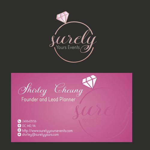 Name design with the title 'Events company name'