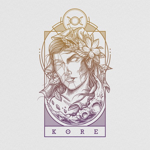 Engraving logo with the title 'Unused logo for Kore'
