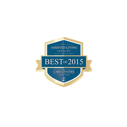 Senior-living logo with the title ''Best of' emblem for 'The Care Centers''