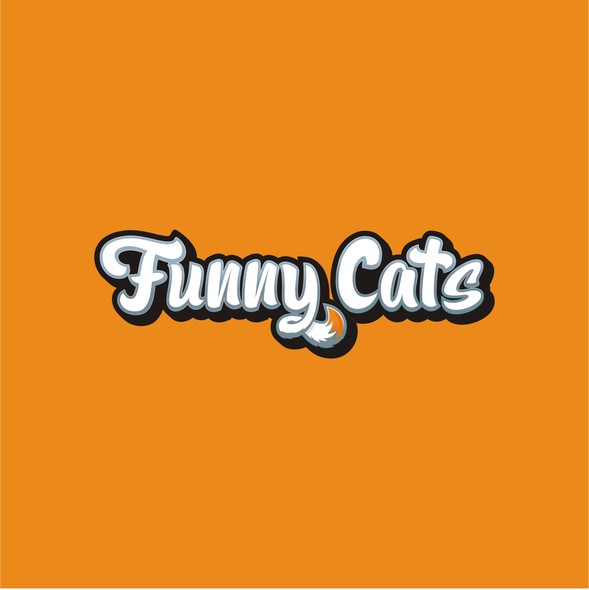 YouTube logo with the title 'Funny Cats - looking for a great logo design for Youtube'