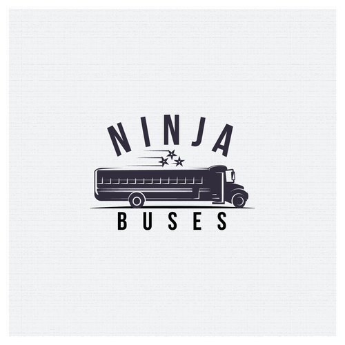 Bus design with the title 'Logo for Ninja Buses'