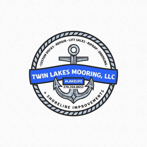 Anchor logo with the title 'Twin Lakes Mooring, LLC'