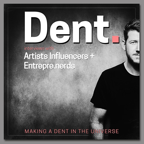 Podcast brand with the title 'Strong & bold podcast cover concept for Dent.'