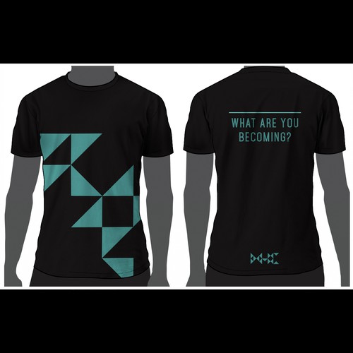 Abstract t-shirt with the title 'Man'sHair Co.'