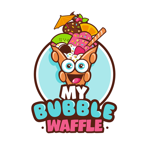 Waffle logo with the title 'Logo for an Ice Cream (bubble Waffle) Shop'