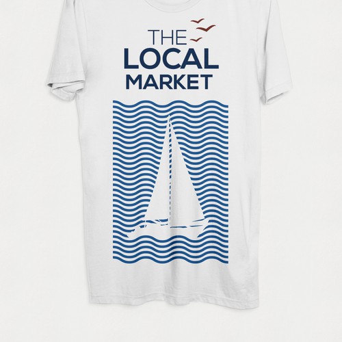 Boat t-shirt with the title 'Nautical themed T-shirt'