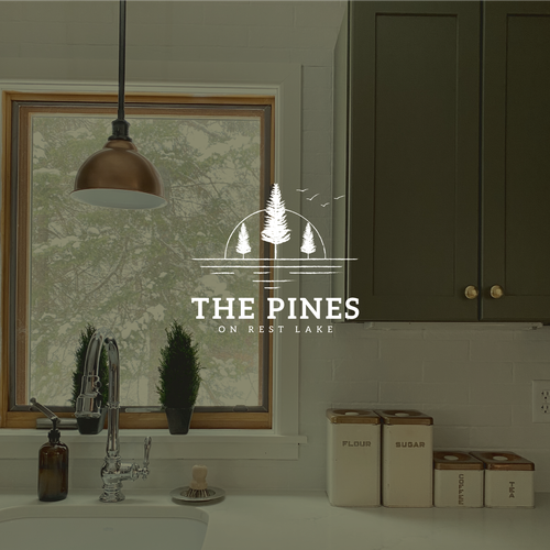 Cabin logo with the title 'Simple, organic logo design for a little cabin'