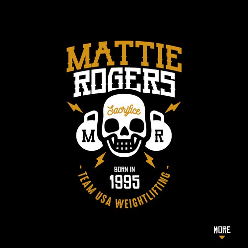 Old school t-shirt with the title 'Mattie Rogers'