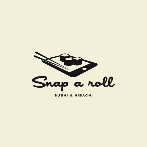 Sushi logo with the title 'Snap A Roll'
