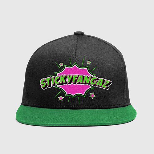 Rap logo with the title 'STICKYFANGAZ'