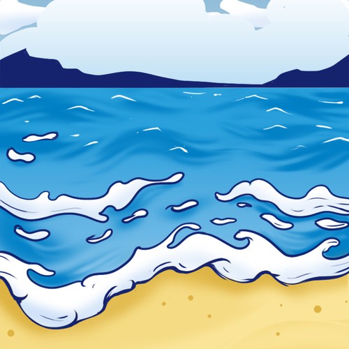 Yoga mat design with the title 'Beach Matt design'