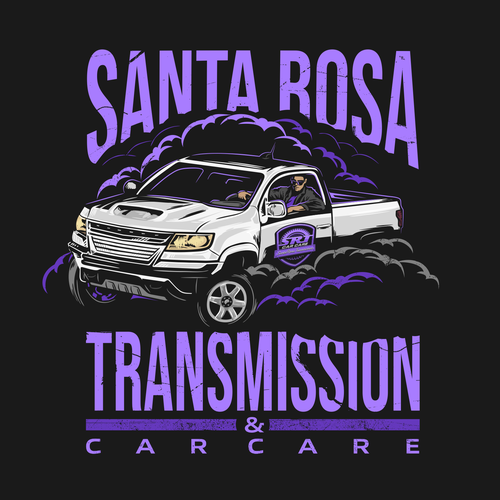 Auto design with the title 'Santa Rosa Transmission & Car Care'