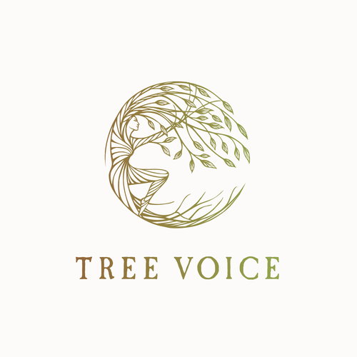 Organic design with the title 'Hand drawn logo design for a person connected to the tree :)'