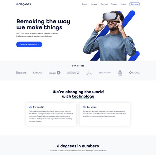 Professional website with the title 'information technology '